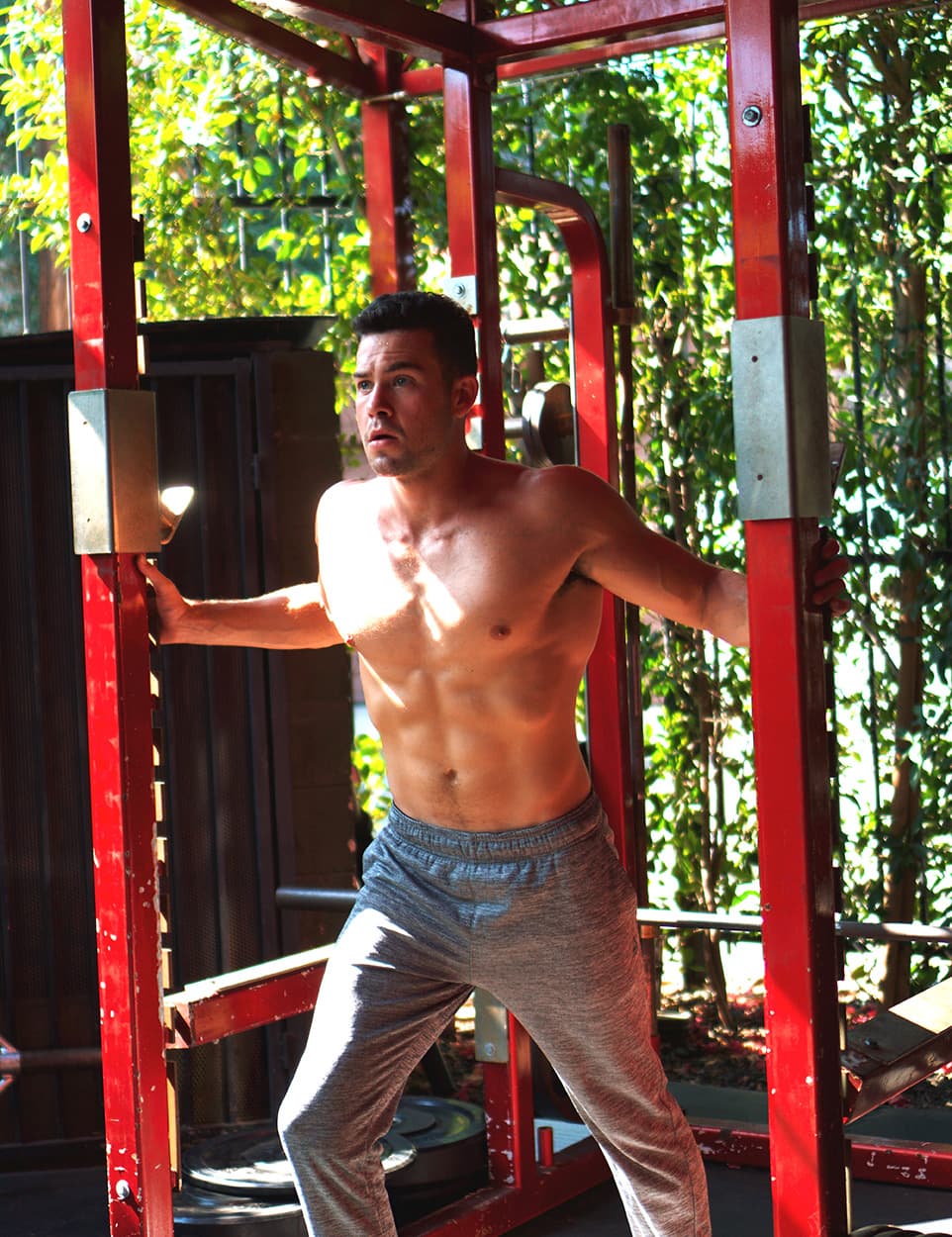 Neil Angevine working out